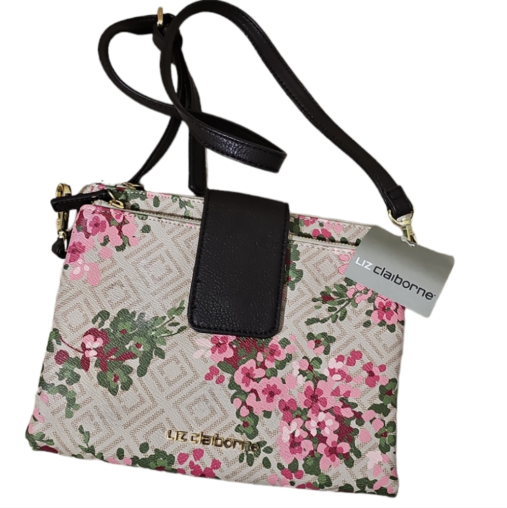 Liz Claborne Floral Crossbody Purse